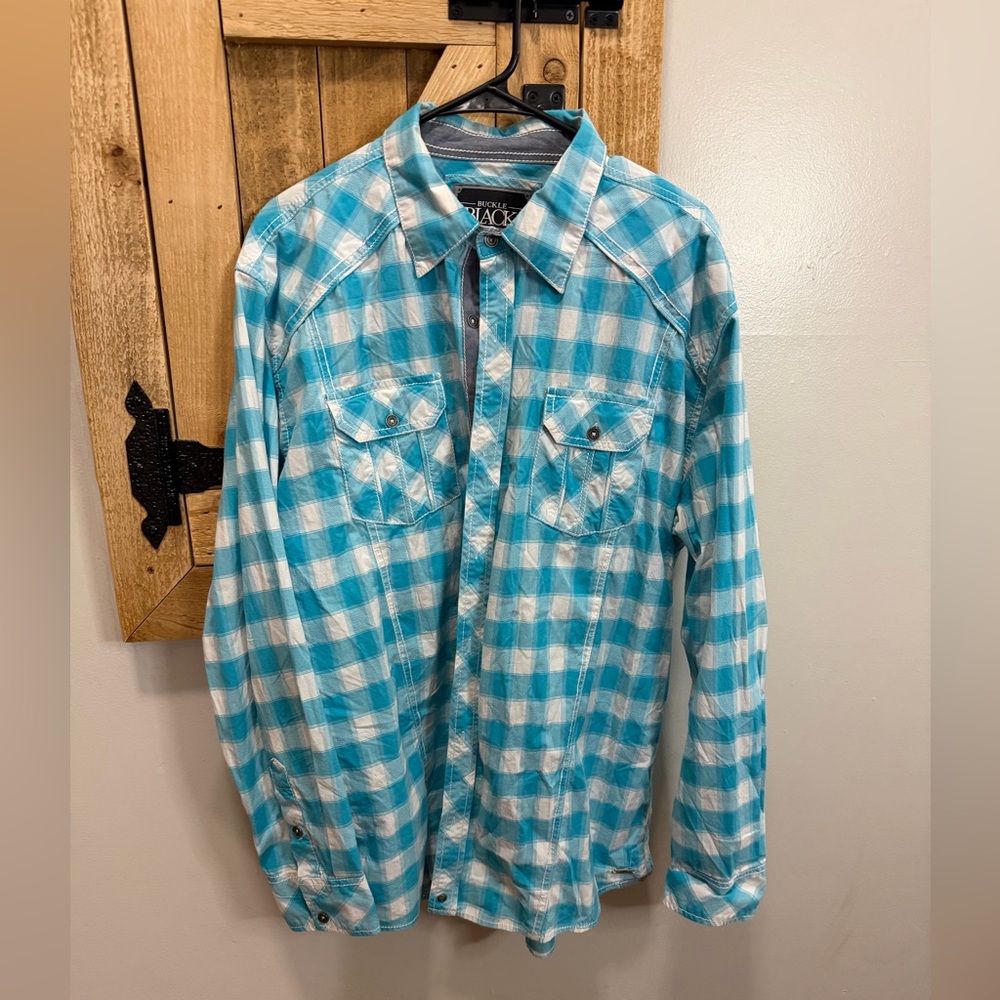 Buckle‎ Black Plaid Casual Button Down Shirt